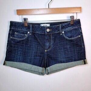 Paige Jimmy Jimmy Cuffed Blue Denim Shorts Size 26 Jean Summer Cutoffs